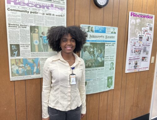 Adjwou Mesgana Waiss interns at Indianapolis Recorder Newspaper